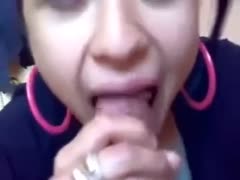 Indian babe engulfing my large cock balls unfathomable in non-professional POV movie scene